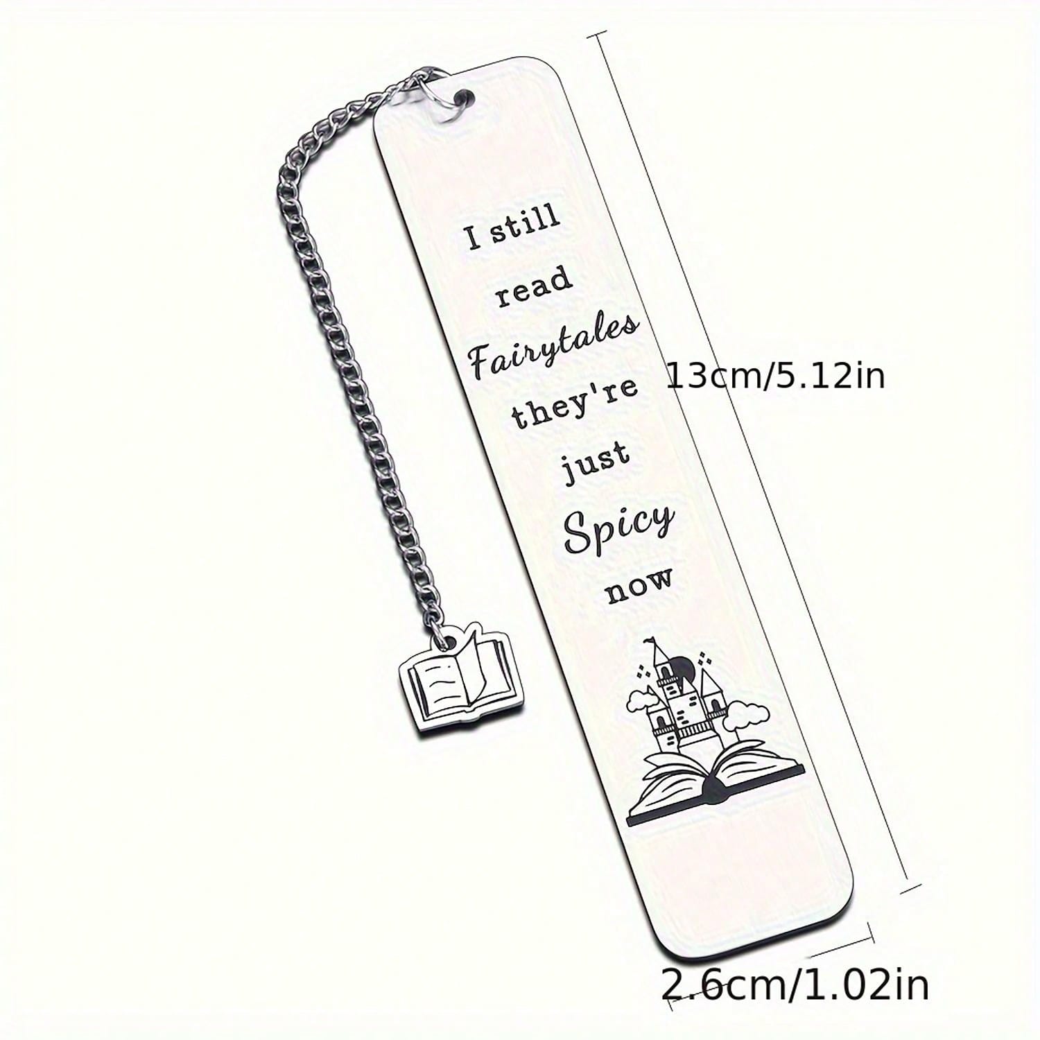 Stainless Steel Bookmark, 1 Count Letter Pattern  Bookmark with Chain, Reading Bookmark Gift for Book Lovers, Book Accessories