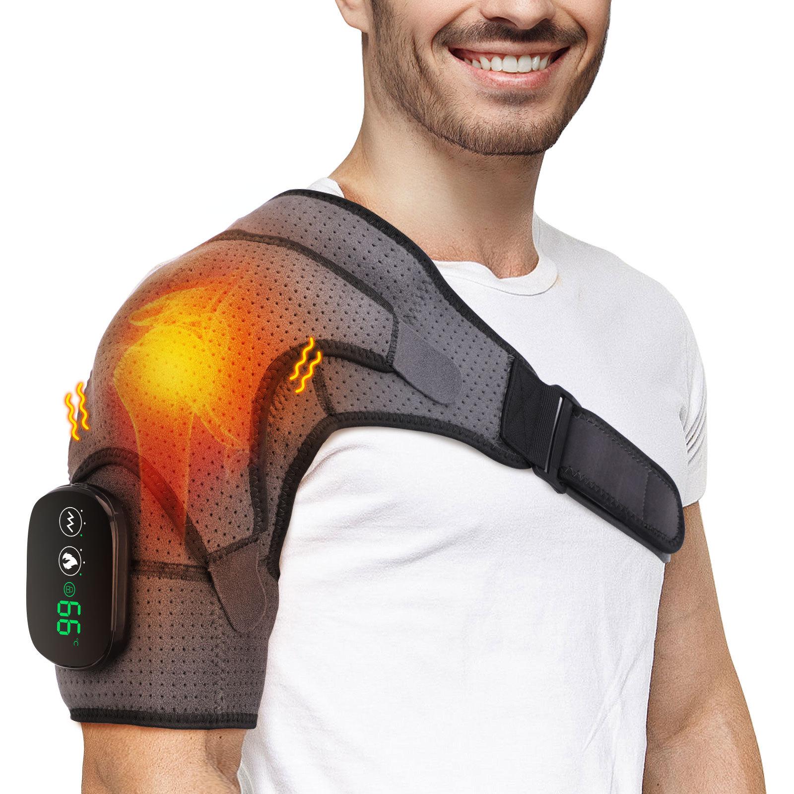 Cross-border heating massage shoulder pads charging heating shoulder pads shoulder periarthritis physiotherapy massager private mold source factory spot clavicular shoulder pad Lightweight Tactical Quick Release Vest clavicular pulls strap