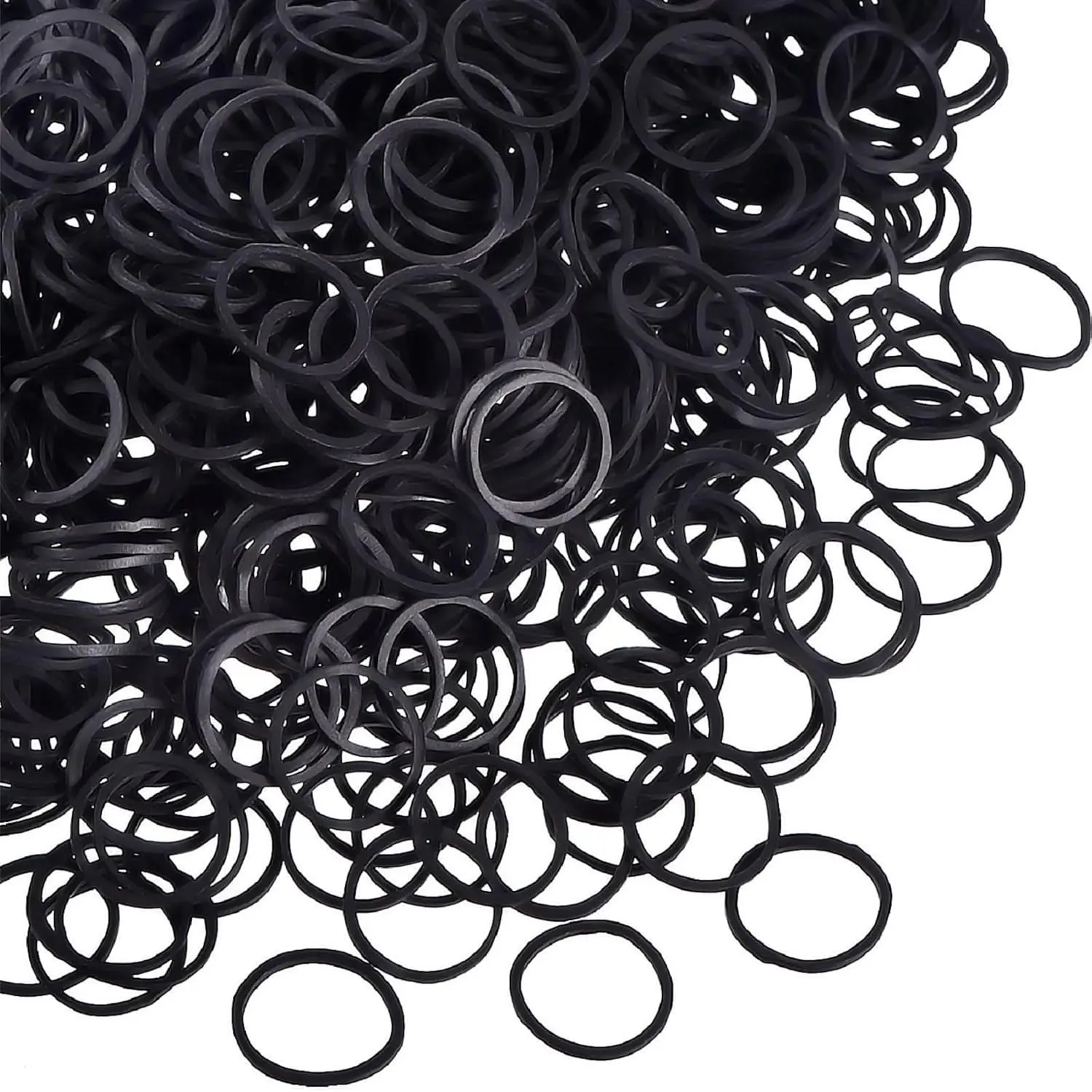 Female 1000 Count (Pack of 1) 1.5 cm Mini Soft Rubber Hair Bands, 1/2 Inch Elastic Bands for Hair Braids, Ponytails, Small Dreadlocks & Wedding Hairstyles, Wedding Hairstyle, 1/2 Soft Elastic