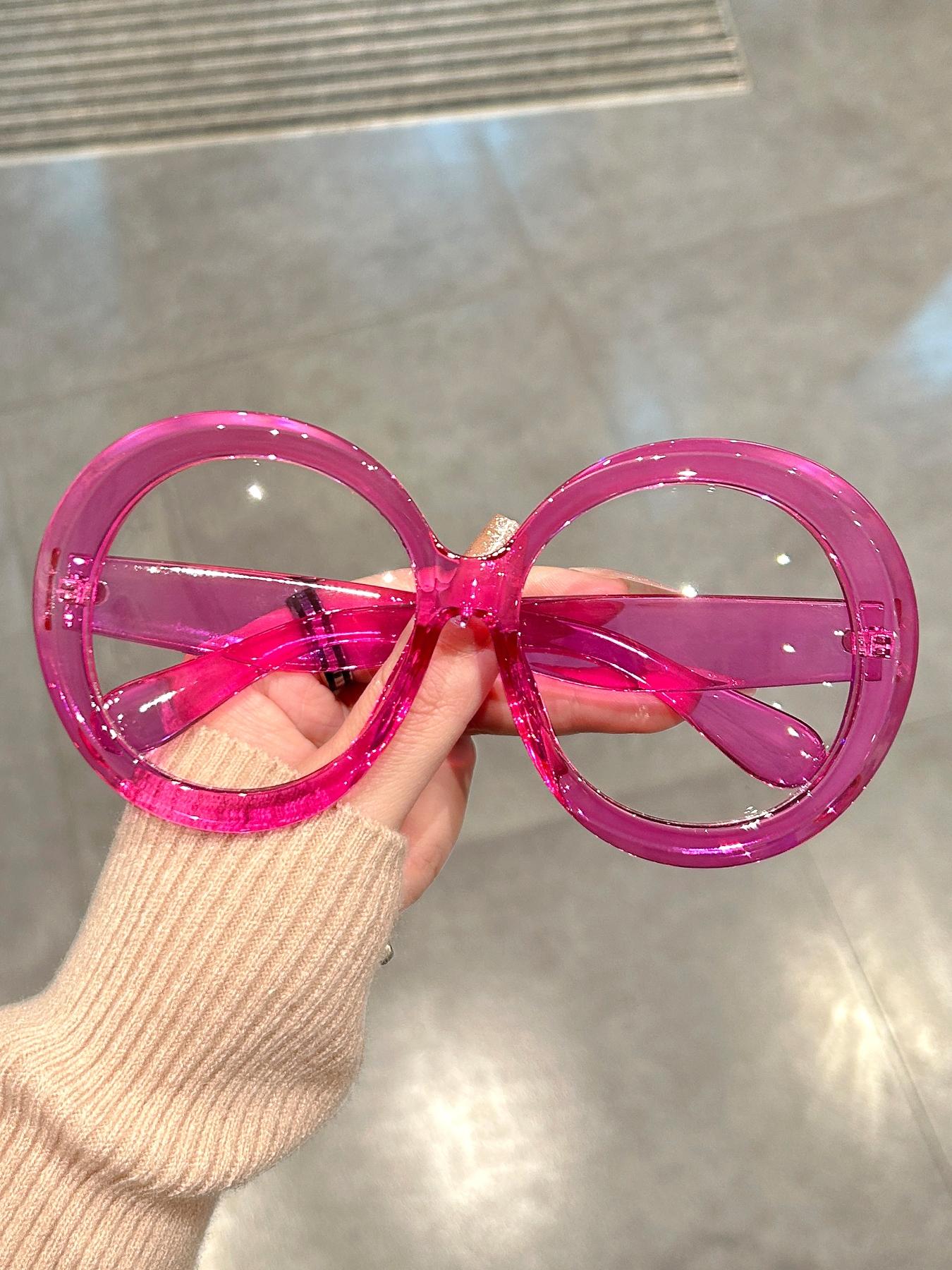 Simple Anti-blue Light Round Shaped Eyeglasses, Fashion Eyeglasses for Women & Men for Work, Daily Clothing Decor, Perfect for Student Daily Use