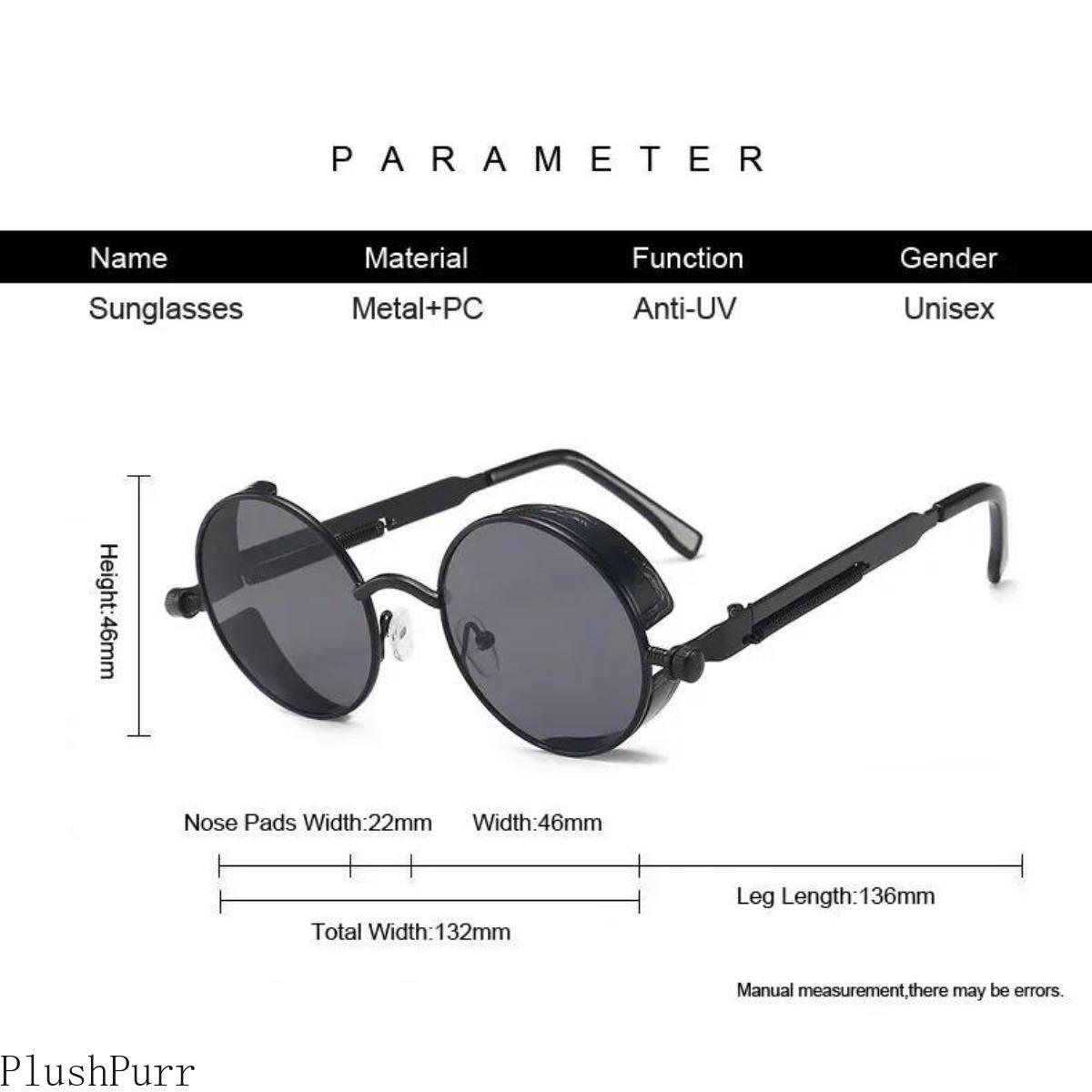 Metal Steampunk Sunglasses Men Women Fashion Round Glasses Brand Drsigner Vintage Sun Glasses High Quality Oculos De Sol UV400