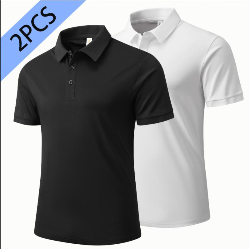 2PCS 2026 New 8688 Short Sleeve Polo Shirt 180g Group 180g Top