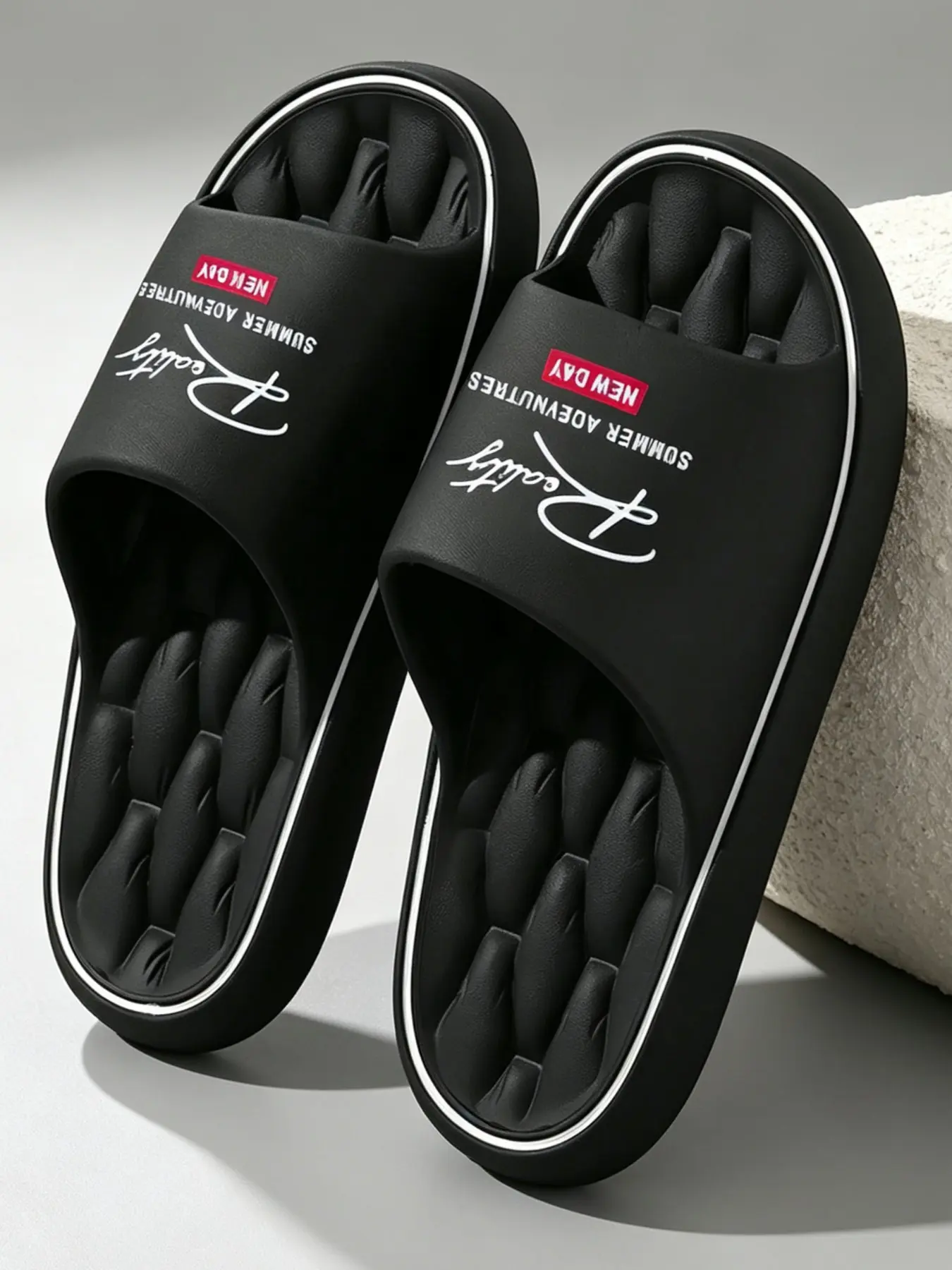 Men's Fashion Eva Material Sandals Slipper, Open Toe Design, Soft Sole, Breathable Comfort, Casual Wear, Indoor & Outdoor Use, Unisex.Runs small, wide feet please size up one size.