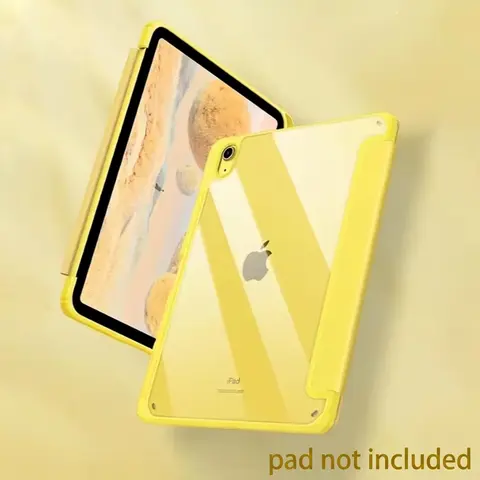 Case for iPad (A16) 11th Generation 11 Inch (2025), iPad 10th 10.9 Inch (2022) - with Clear Transparent Back Shell， Pencil Holder，Slim Trifold Stand Soft Protective Cover, iPad Covers (Case Only)