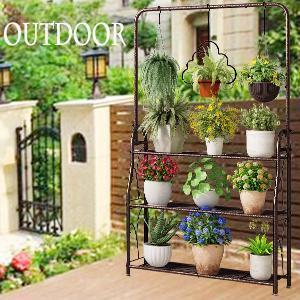 3 Tier Plant Stand Indoor Outdoor Tall Corner Hanging Plant Shelf Metal Flower Stands Ladder Plant Holder Deals For You Days