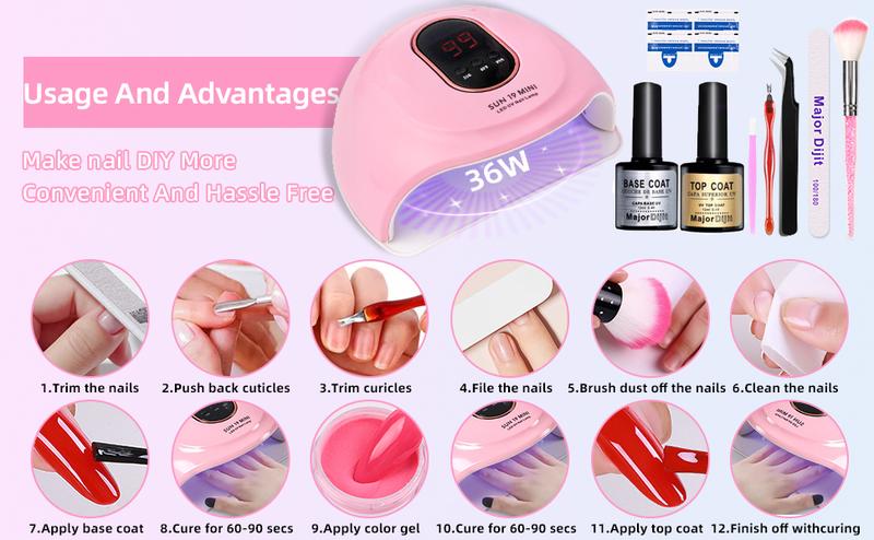 Acrylic Nail Kit with Drill Set for Beginners with Everything 12 Color Acrylic Powder Nail Decoration Tools Home Salon Acrylic Nail Kit with Drill Set for Beginners with Everything 12 Color Acrylic Powder Nail Decoration Tools Home Salon