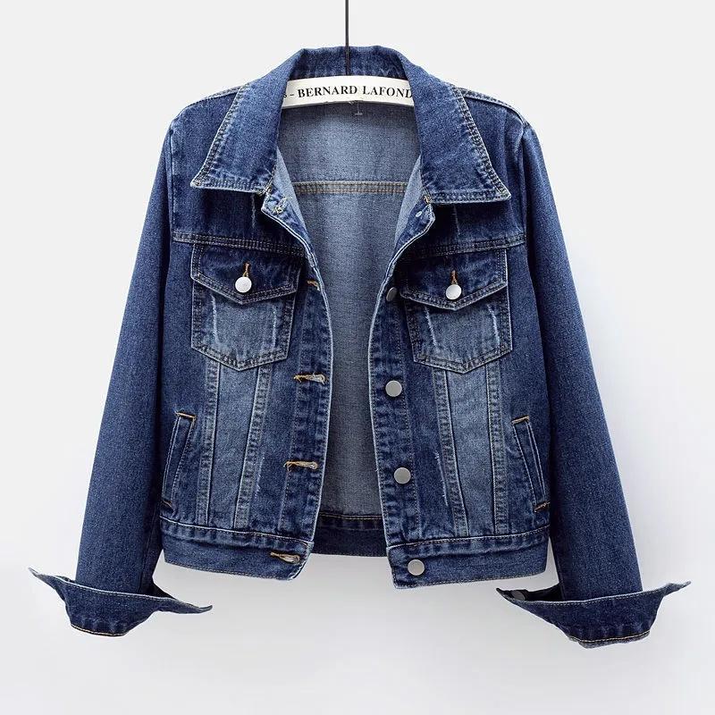 Women’s Casual Long Sleeve Loose Denim Button Outwear, Spring-Autumn Sports Outerwear, Up to 5XL Size
