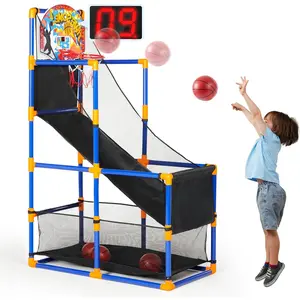 Sports Toy LED Lightscore Arcade Basketball Game Set for Kids Ages 3–12– Includes Electronic Scoreboard, Cheer Sound Effects, 4 Balls & Hoop| Indoor/Outdoor for Kids| Easy to Assemble
