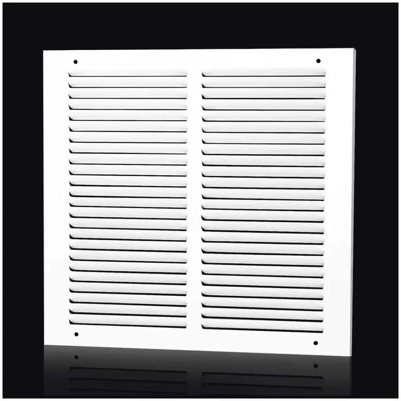 12x12 Return Air Vent Cover for 12 x 12 Inch Duct Opening, Air Return Grille for Wall or Ceiling, Solid Steel HVAC AC Cold Air Return Vent Cover Without Filter Housing, Outer Size:13.75"X13.75"