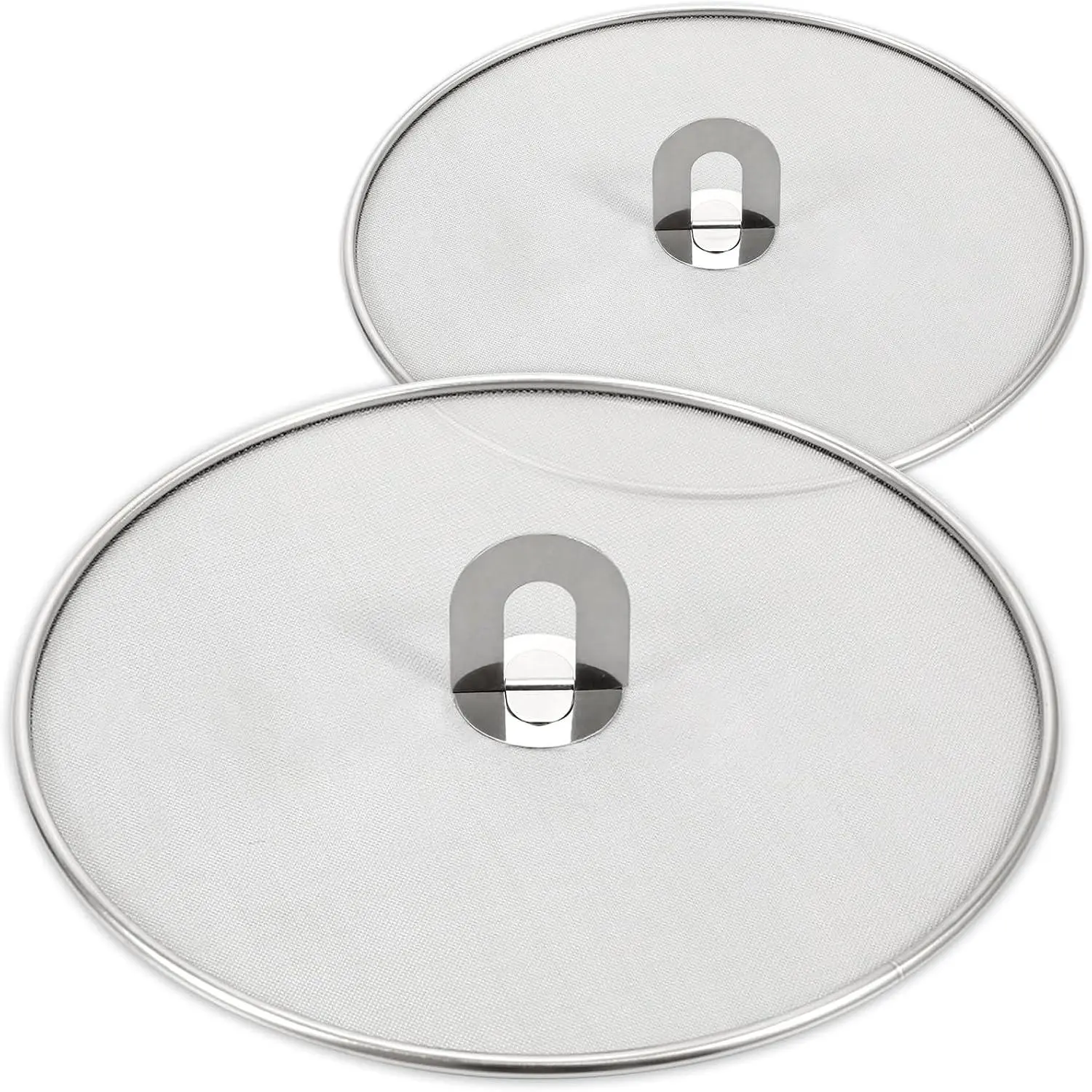 Splatter Screen for Kitchen, Stainless Steel Fine Mesh Splatter Screen for Frying Pan, 10, 13 Inch  Splatter Guard with Fold Flat Knob