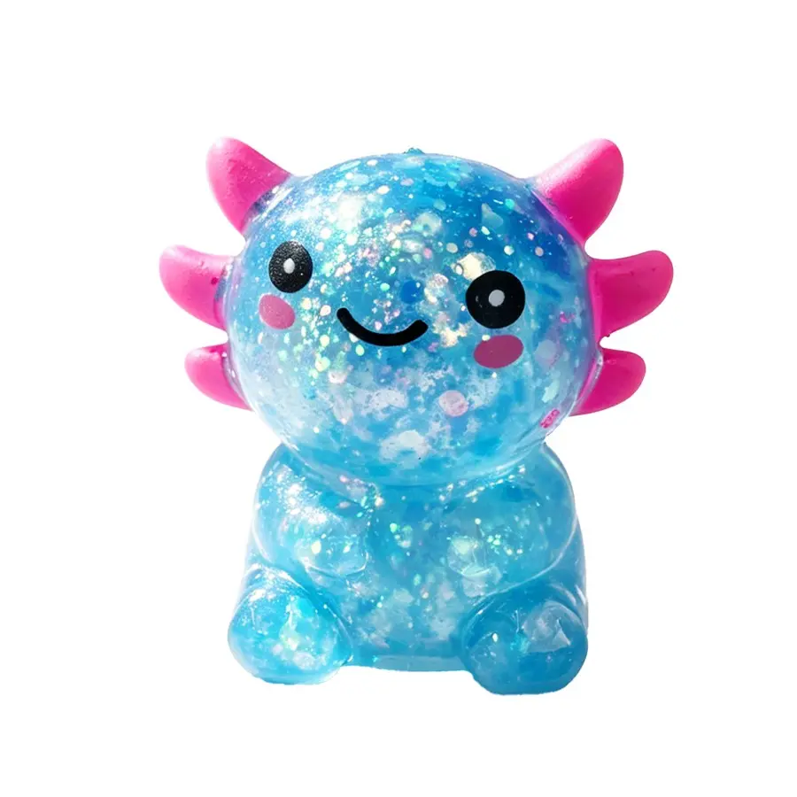 Cute Transparent Glitter Hexagonal Dinosaur Squeeze Toy, Soft Stress Relief Toy for Kids and Adults, Anxiety Relief Gift