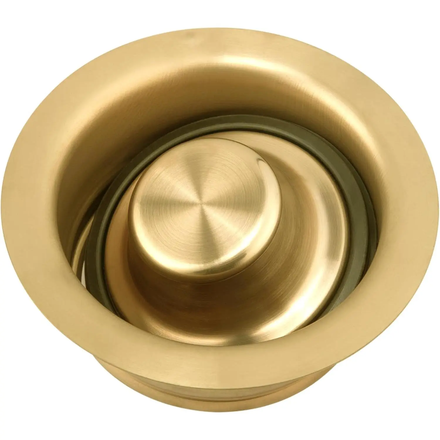 Stainless Steel & Rubber Kitchen Sink Garbage Disposal Flange and Stopper Kit, Universal 3-1/2 Inch Standard Drain Hole Replacement Hardware (Champagne Bronze), Metal