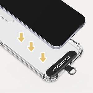 MoKo Universal Phone Lanyard - Adjustable Nylon Crossbody Strap with Detachable Patch Hands-Free for iPhone & Most Smartphones - Black - Army Green