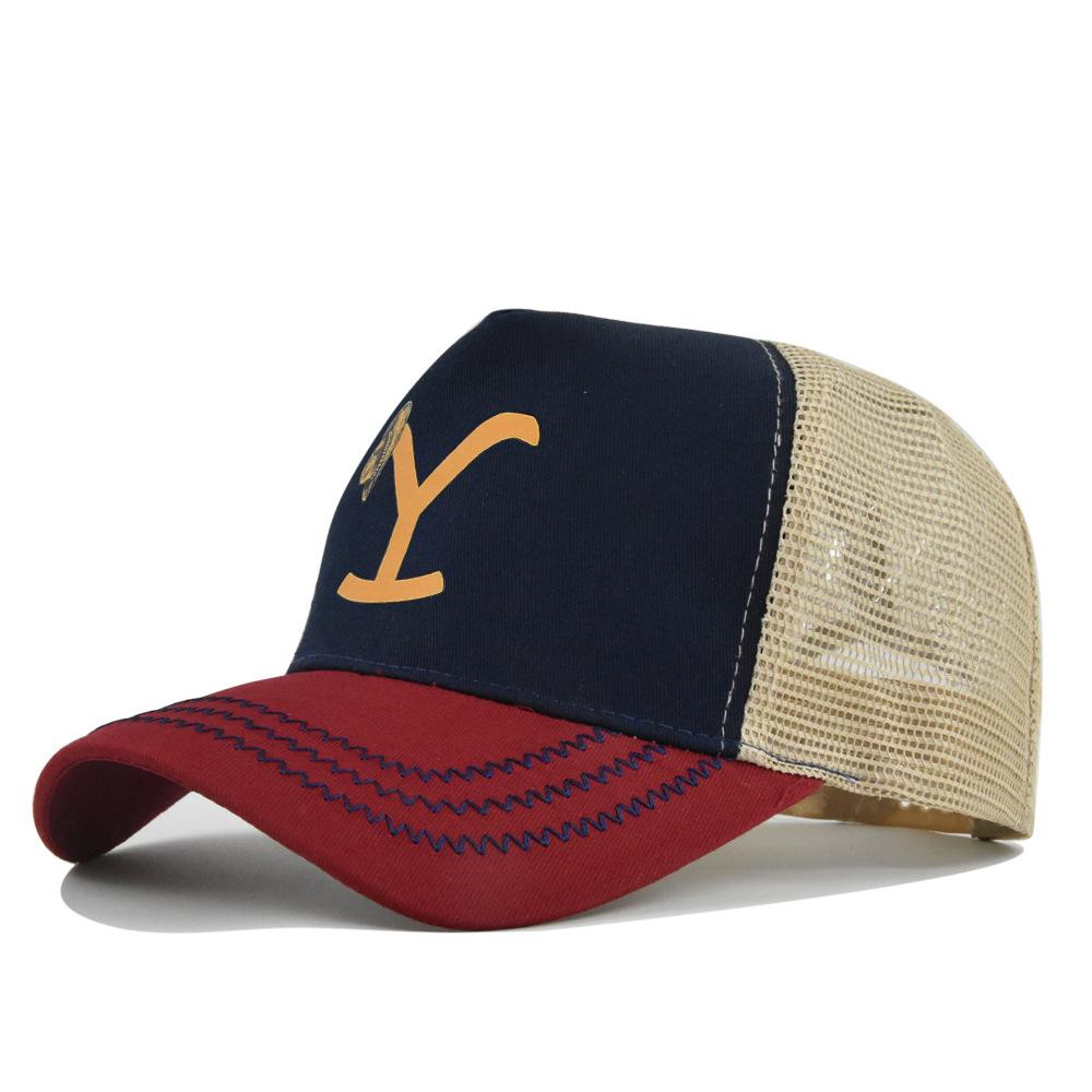 Cross-border Yellowstone baseball cap, silk-printed Yellowstone mesh cap, printed duckbill cap, unisex washable breathable sun hat