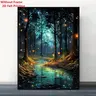 Firefly Forest Diamond Painting Kit, Animal Theme Adult Art Set, Frameless DIY 5D Craft, Beginner Home Decor, Full Round Drill, Home Decoration, Nature Art, Wall Art Painting, Diy Kits