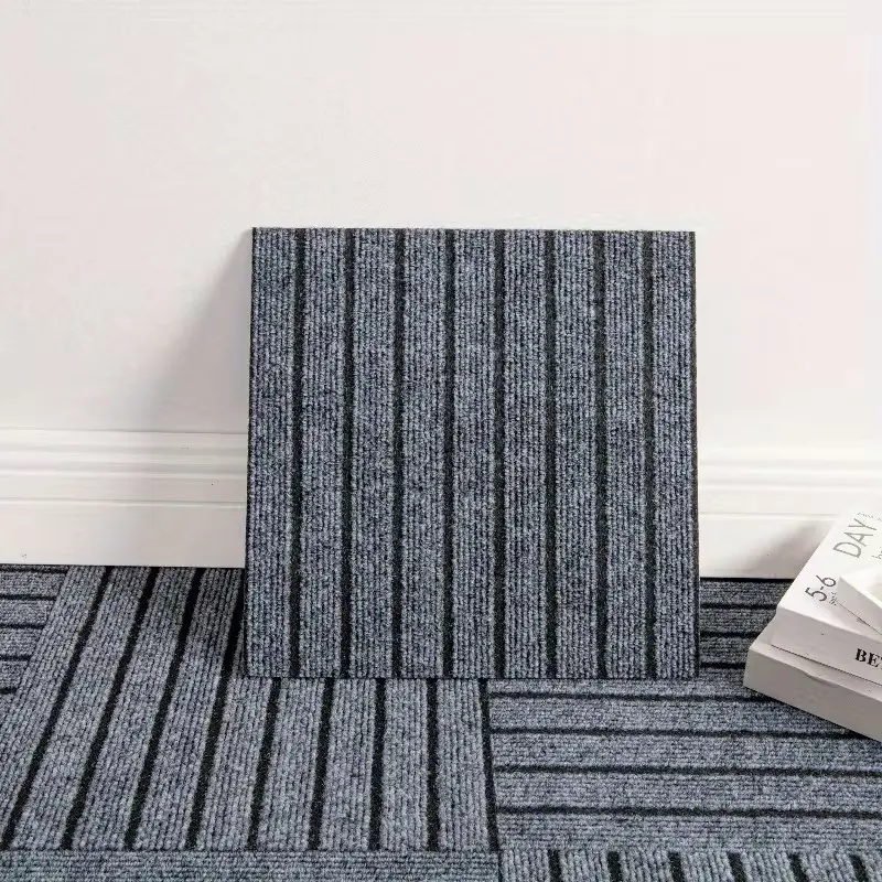 20 pieces removable floor. Striped carpet. Suitable for DIY, home decoration, room decoration, pet cat climbing pad for multiple scenarios, corridor indoor, home decoration. Christmas decoration, carpet and mats, living room carpet, bedroom carpet, househ