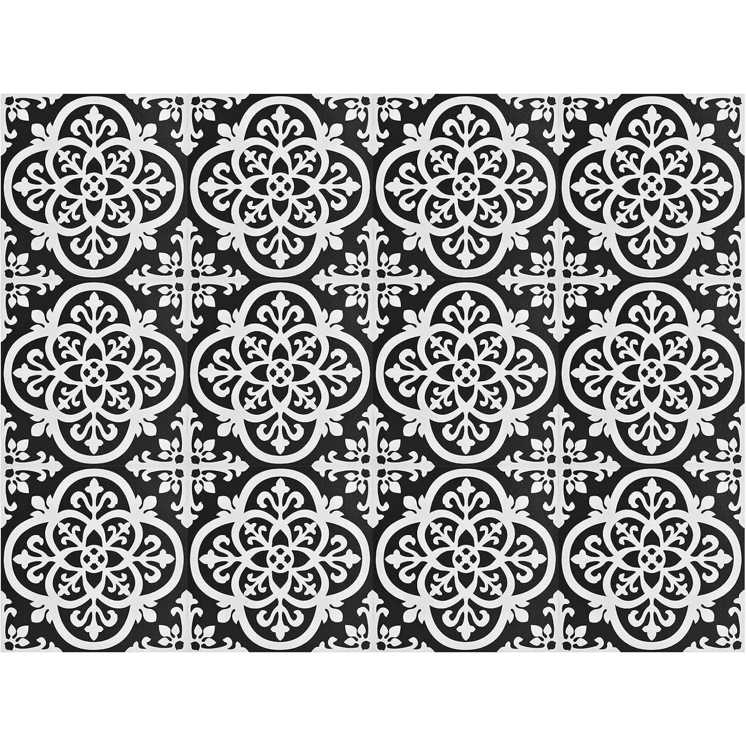 12 count (6x6 in) Decorative Tile Stickers,Peel and Stick Wallcovering Self-Adhesive  Vinyl Tile Stickers for Kitchen Living Room Floor