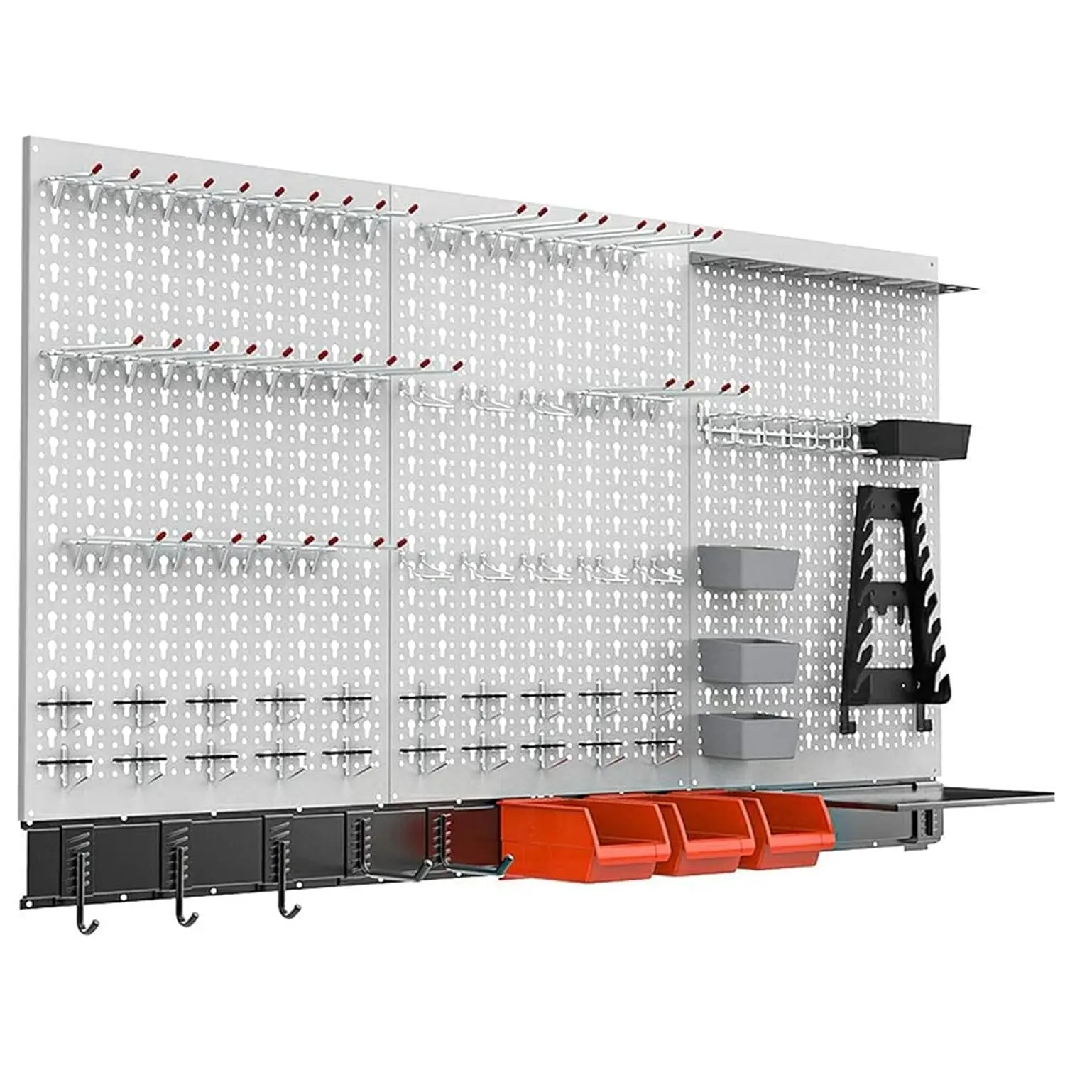 109 PCS Pegboard Wall Organizer 48x24 in, Garage Metal Pegboard