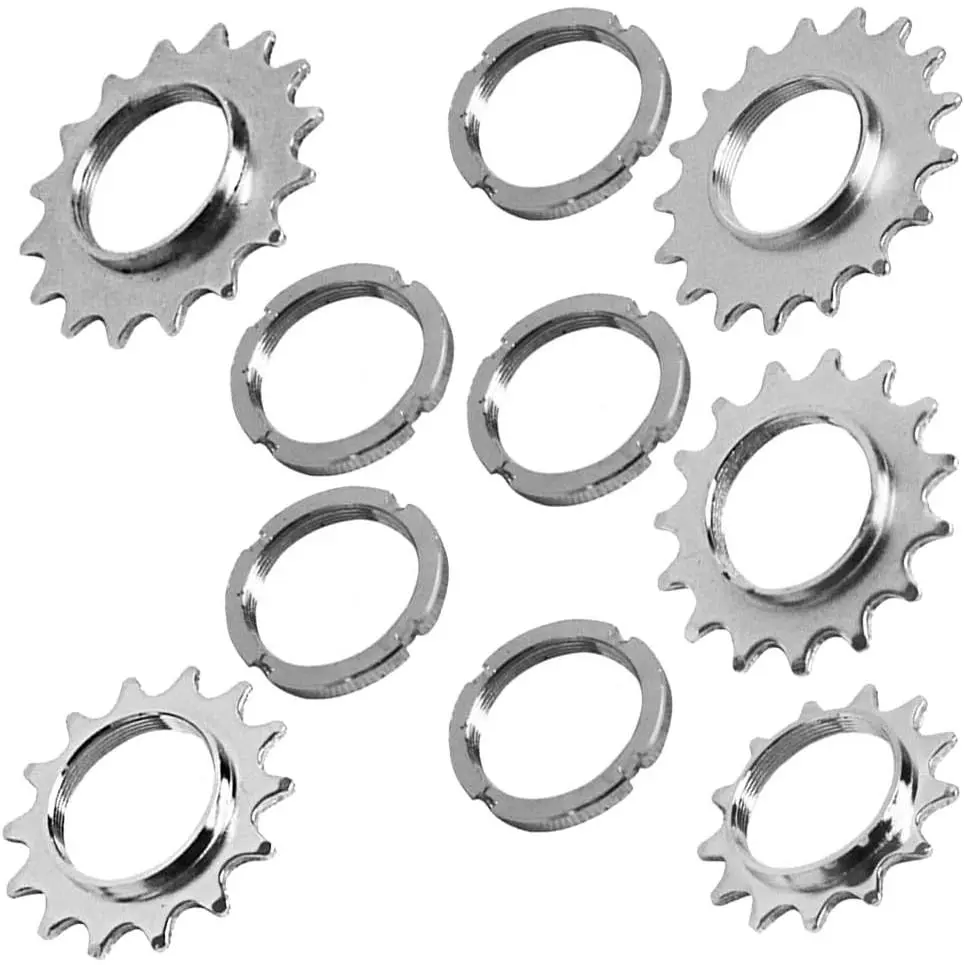 13T 14T 15T 16T 17T Bicycle Freewheels Single Speed Fixed Gear One Speed Bike Sprocket Cog w/Free Lock Ring 5 Sizes One Set