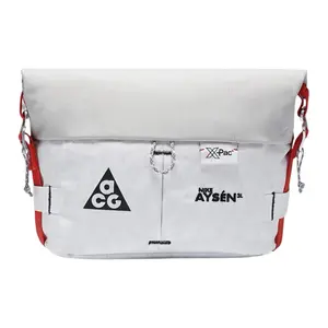 Nike Running Waist Pack – Lightweight Polyester Crossbody Bag for Men and Women, Minimalist White Design