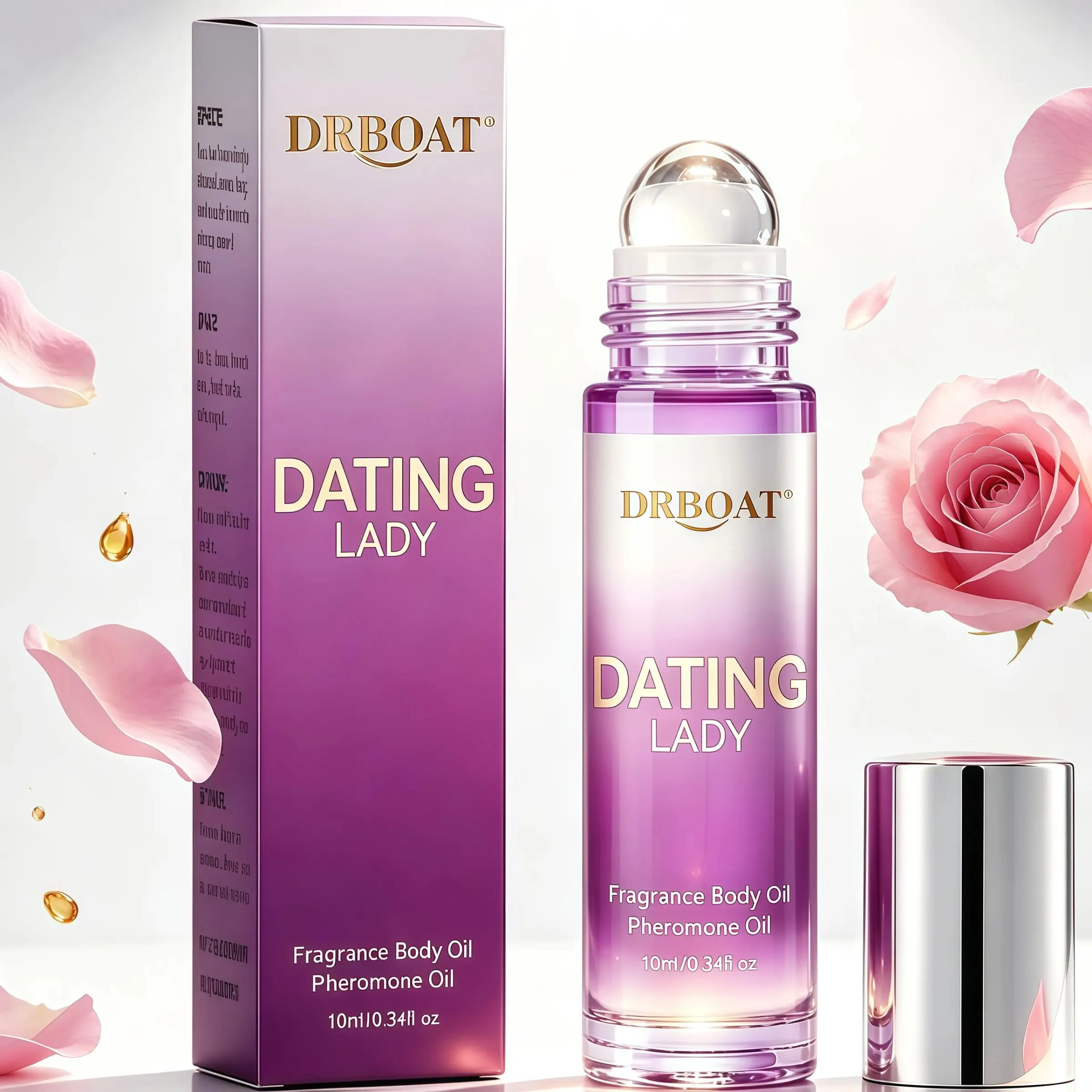 Dating Pheromone Oil 10ML, Floral Notes Eau De Toilette, Unctuous Fragrance Body Oil, Long-Lasting, for Daily Use, Travel-Friendly
