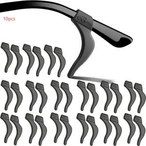 10 Pack Silicone Anti Slip Glasses Ear Hooks, Colorful Sports Eyeglass Accessories