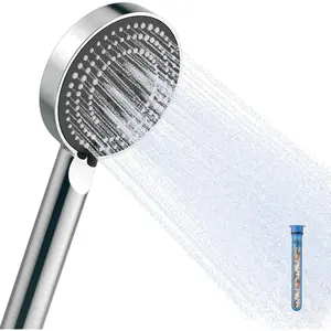 OFFO High Pressure Shower Wand with Filter, 20 Stage Handheld Shower Head with Filters for Hard Water, 6-Mode Shower Head to Remove Chlorine, Chrome