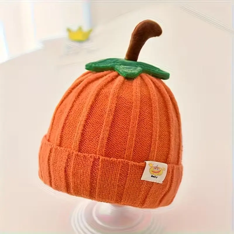 Candy Color Pumpkin Warm Knit Hat, Winter Outdoor Cold Protection, Halloween Christmas Gift, Unisex Fall/winter Cap