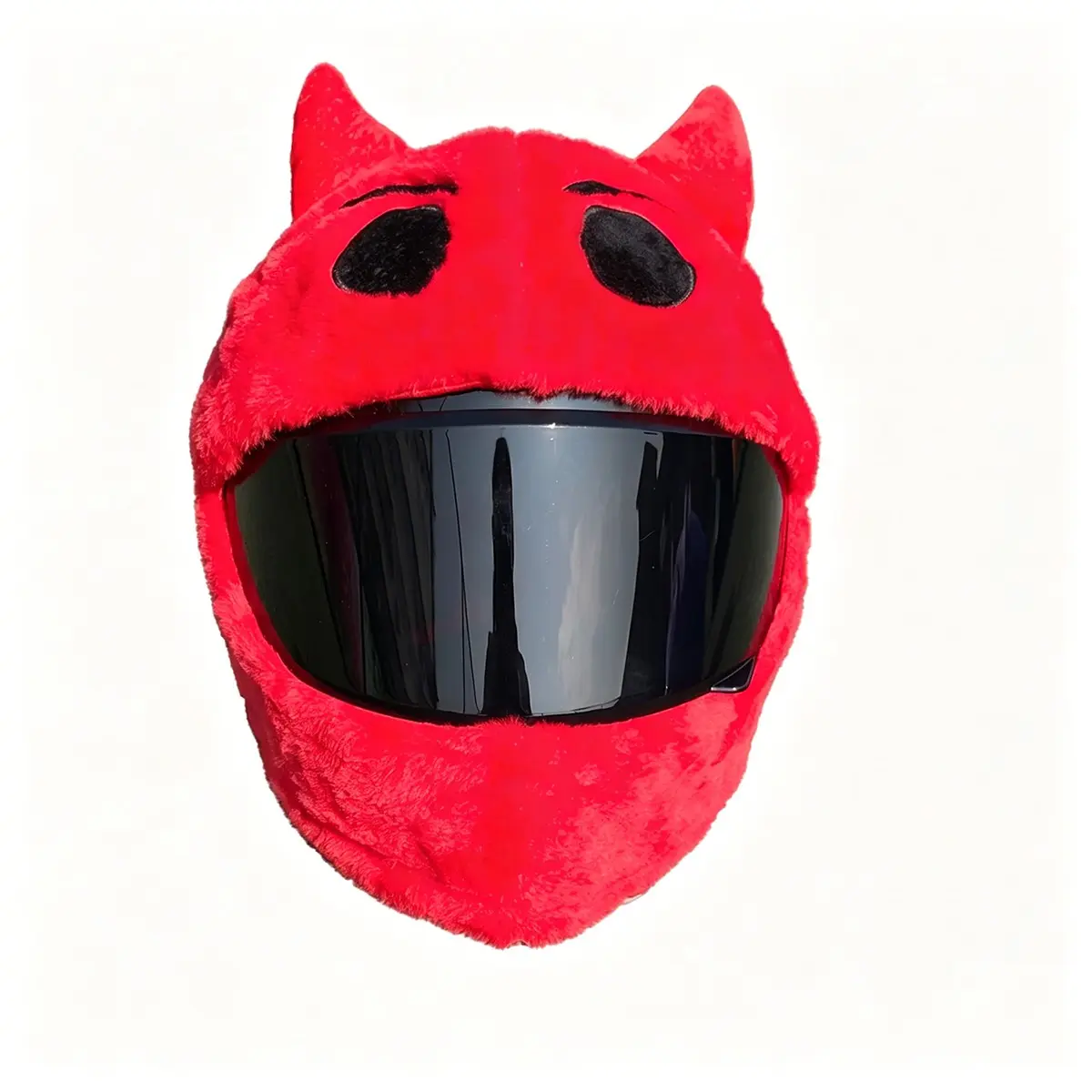 Plush Animal Helmet Protector, Devil Headgear for Men and Women, Full Helmet Cover, Unique and Stylish Design, Perfect for All Seasons