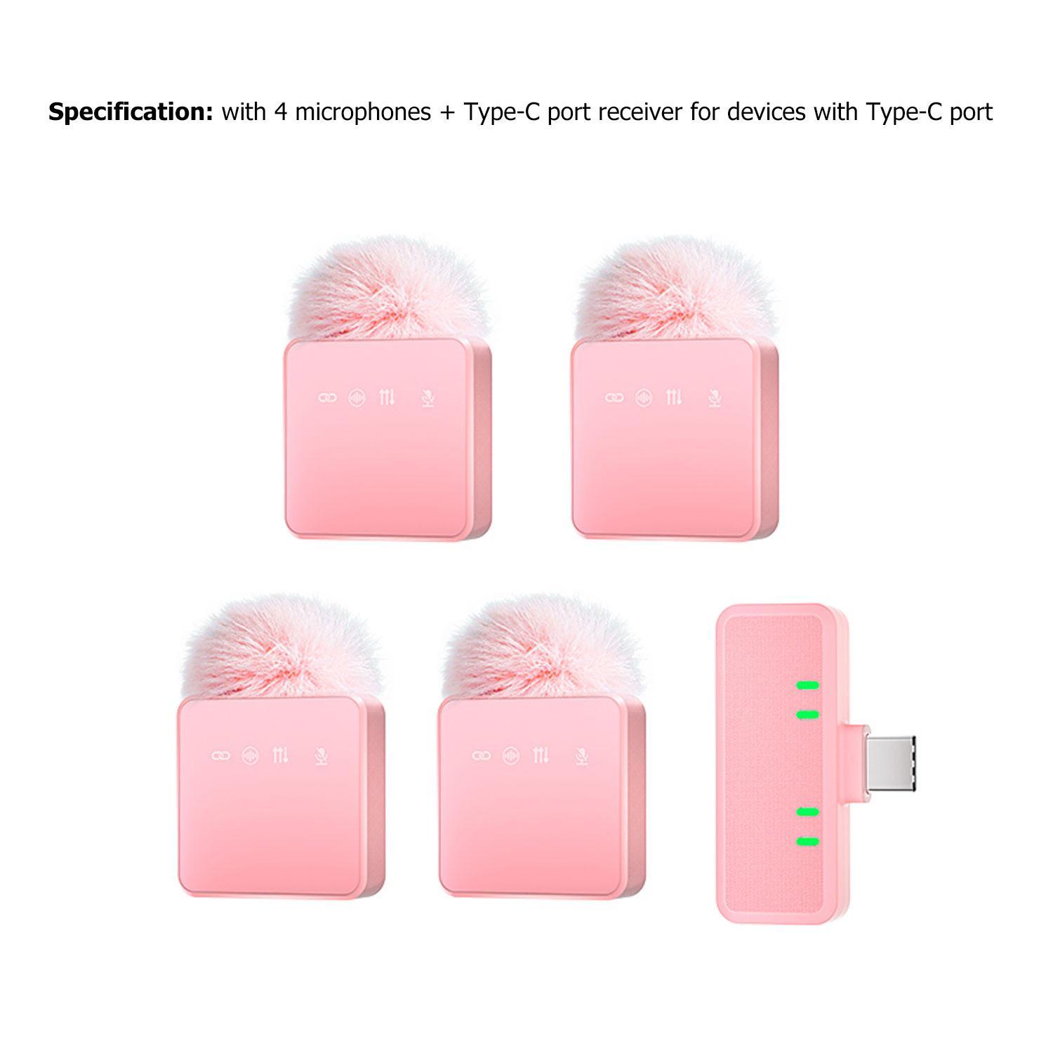 Wireless Lavalier Microphone, 1 Set USB Rechargeable Wireless Microphone, Lapel Mic for Smartphone, Mobile, Video Recording, Teaching, Interviews, Podcast, Conference, Vlog, USB Streaming Mic