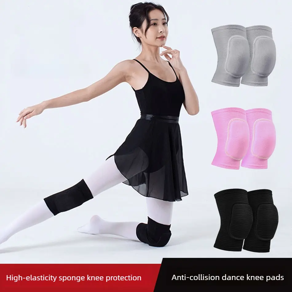 Elastic Sleeve Knee Pads with Thick Sponge Cushion, Breathable Knit Fabric Protective Gear for Dance, Yoga, and Kneeling, Buddha, Prayer, Elastic Sleeve Knee Pads [Pink], Eliminates Painful Pressure, Knee Sleeves Protective Gear
