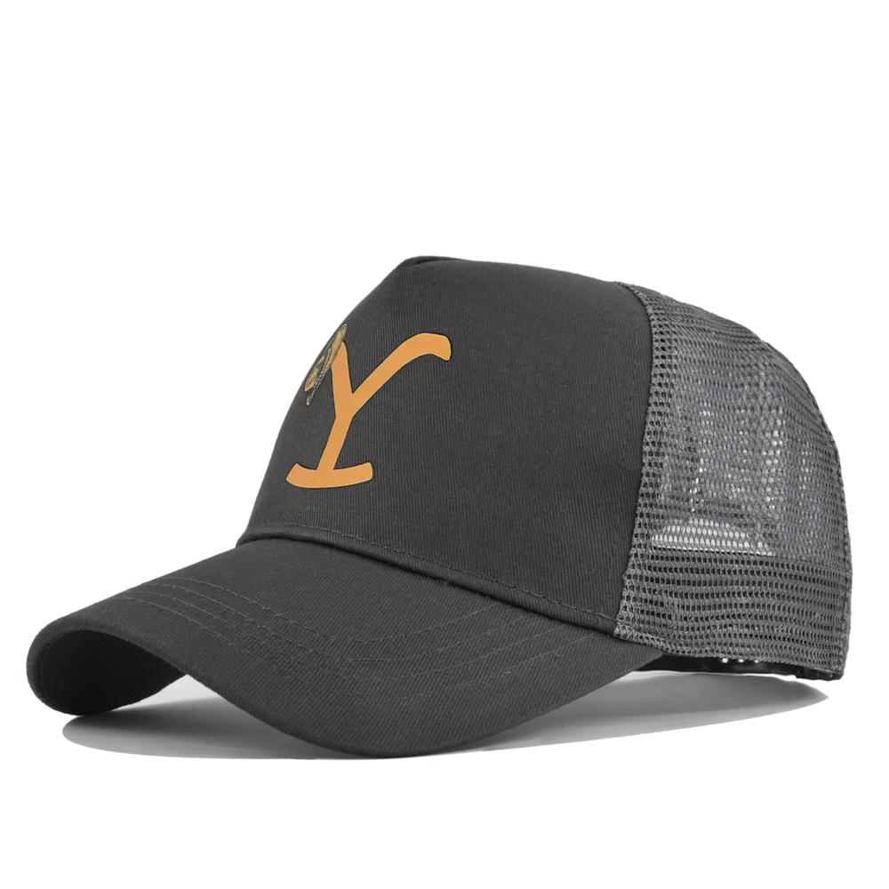 Cross-border Yellowstone baseball cap, silk-printed Yellowstone mesh cap, printed duckbill cap, unisex washable breathable sun hat