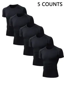 Men's Compression Short Sleeve Shirt, Breathable Quick-Dry Fabric, Ideal for Running & Training, Sports Apparel for Active Lifestyle, High Performance Activewear