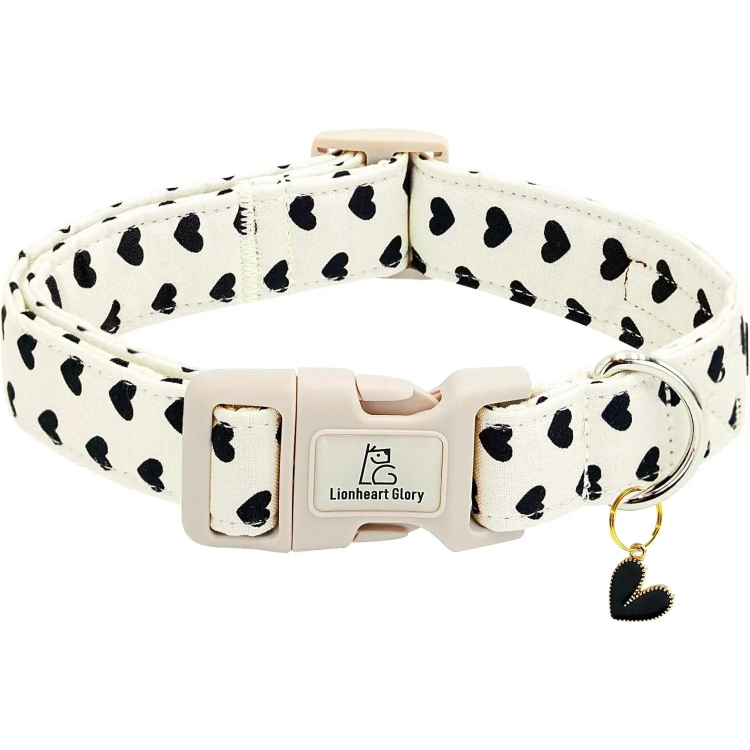 Valentine's Dog Collar-Hearts Print Dog Collar for Small Cute Dog Collars Spring Female Male Pet Gift Adjustable Heavy-Duty Puppy Collar Holiday