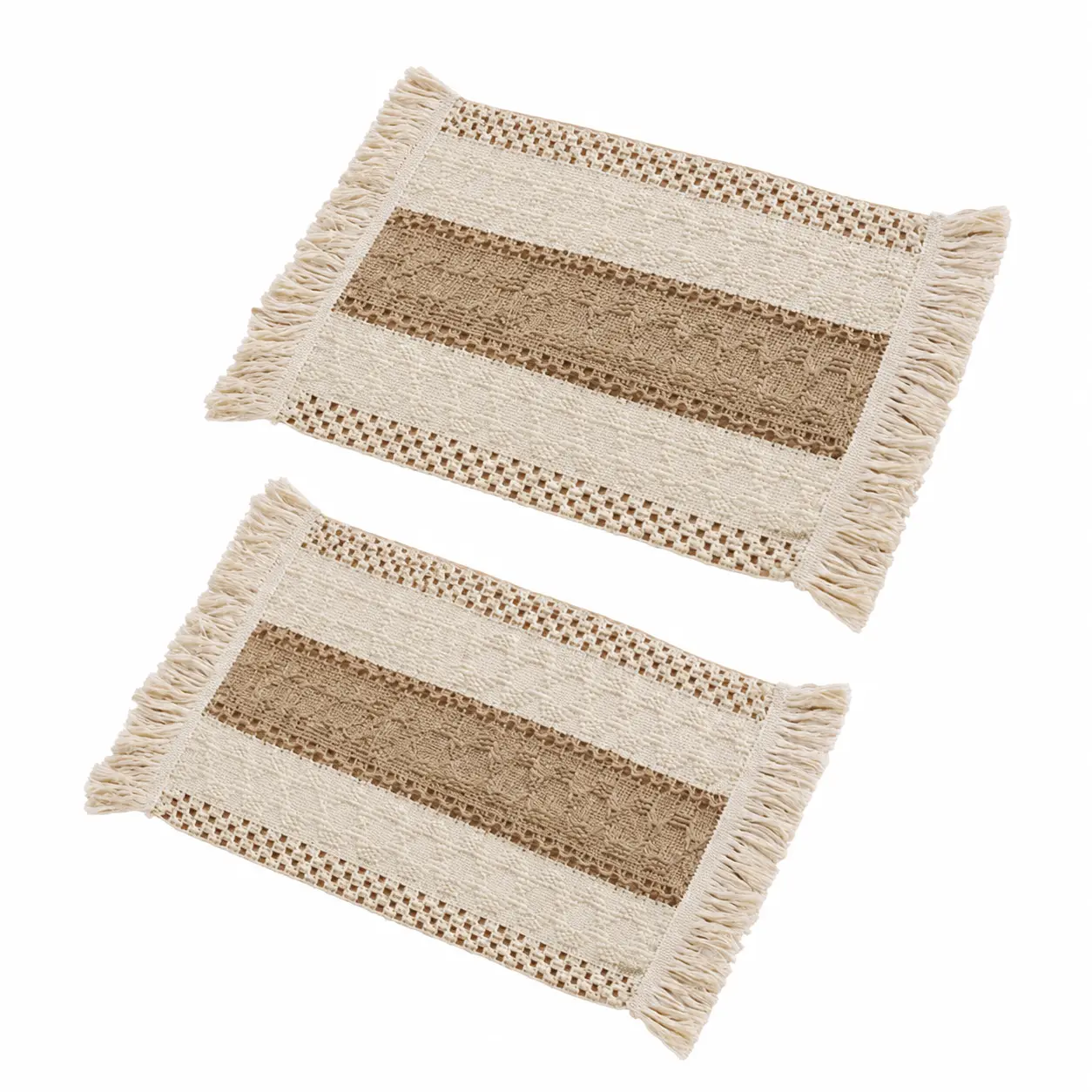Natural Linen and Jute Woven Placemats Set – Heat-Resistant, Eco-Friendly Table Linens for Modern Dining, Scandinavian-Inspired Rustic Home Decor, Dishwasher-Safe and Easy to Clean
