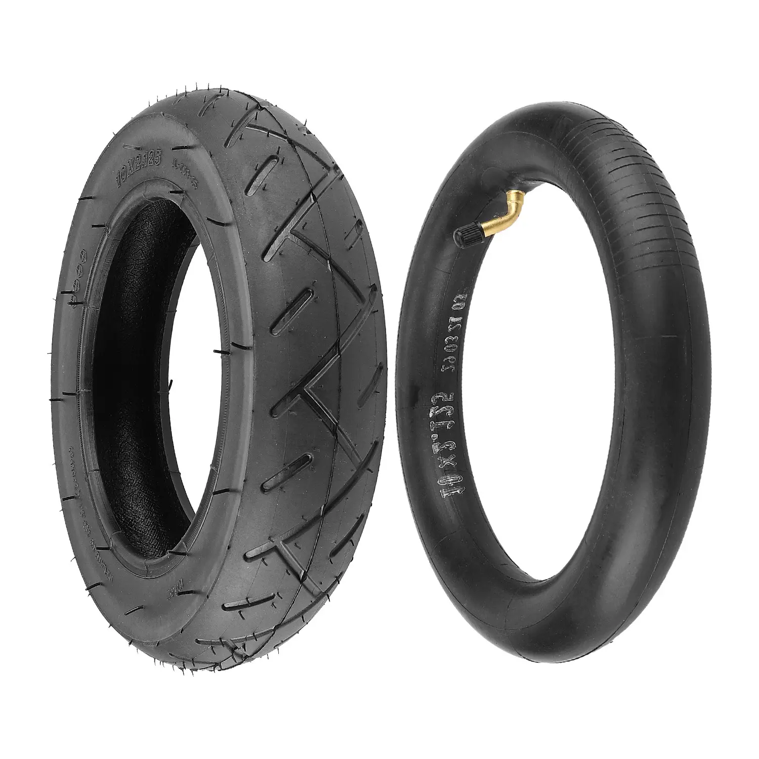 10x2.125 in Scooter Replacement Tire & Inner Tubing (Sold Separately) - Puncture-Resistant, High-Grip Tread, Xiaomi & Ninebot Hoverboard-Compatible Valve, Hoverboard Scooter Equipment