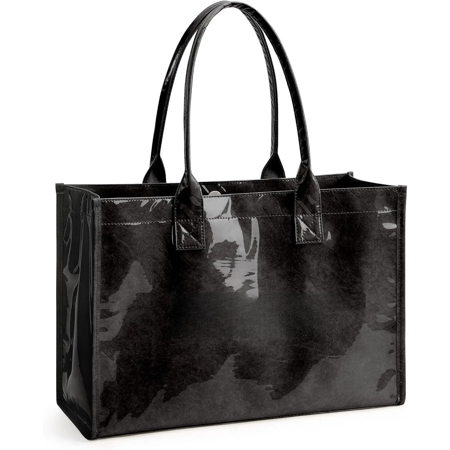 Handbag Women's Cowhide Paper Work Handbag Purse with Top Handle
