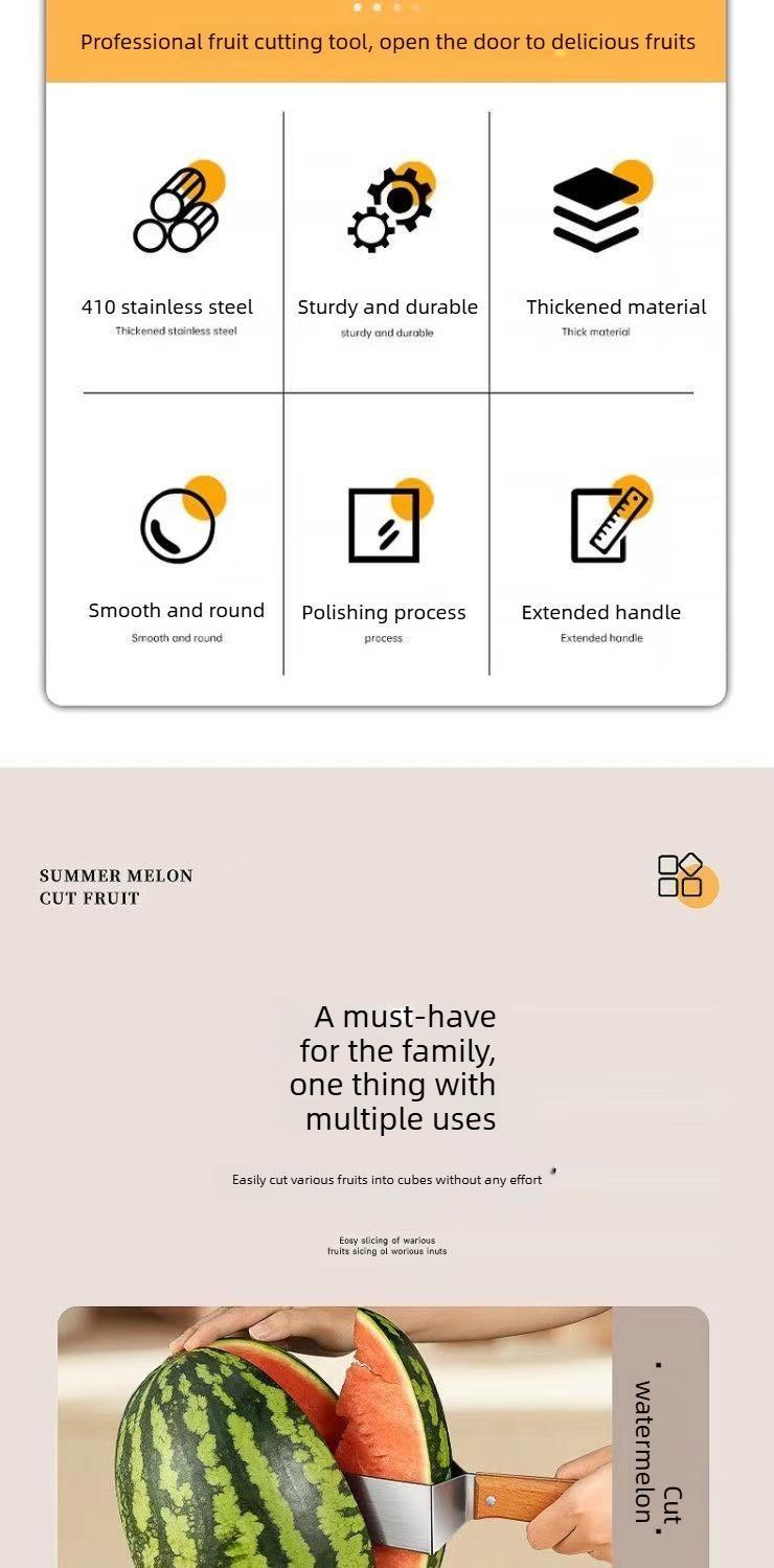 Stainless steel watermelon slicer, multi-functional fruit slicer, fruit divider, watermelon cutting tool