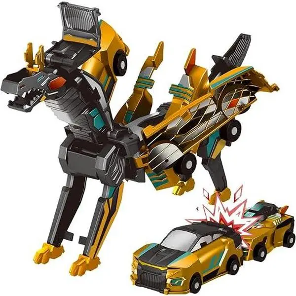 Mini Magnetic-Triggered Transforming Pegasus Car Toy, 2-in-1 Auto-Flip Vehicle, Battery-Free Safe ABS Material Animal Toy, Creative Kids' Gift