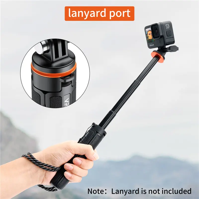 TP-08 Universal Mobile Phone Accessories Aluminum Alloy Selfie Stick Tripod Stand (51cm), 3-in-1 Hand Grips for GoPro 12/11/10/9 Vlog Live Streaming