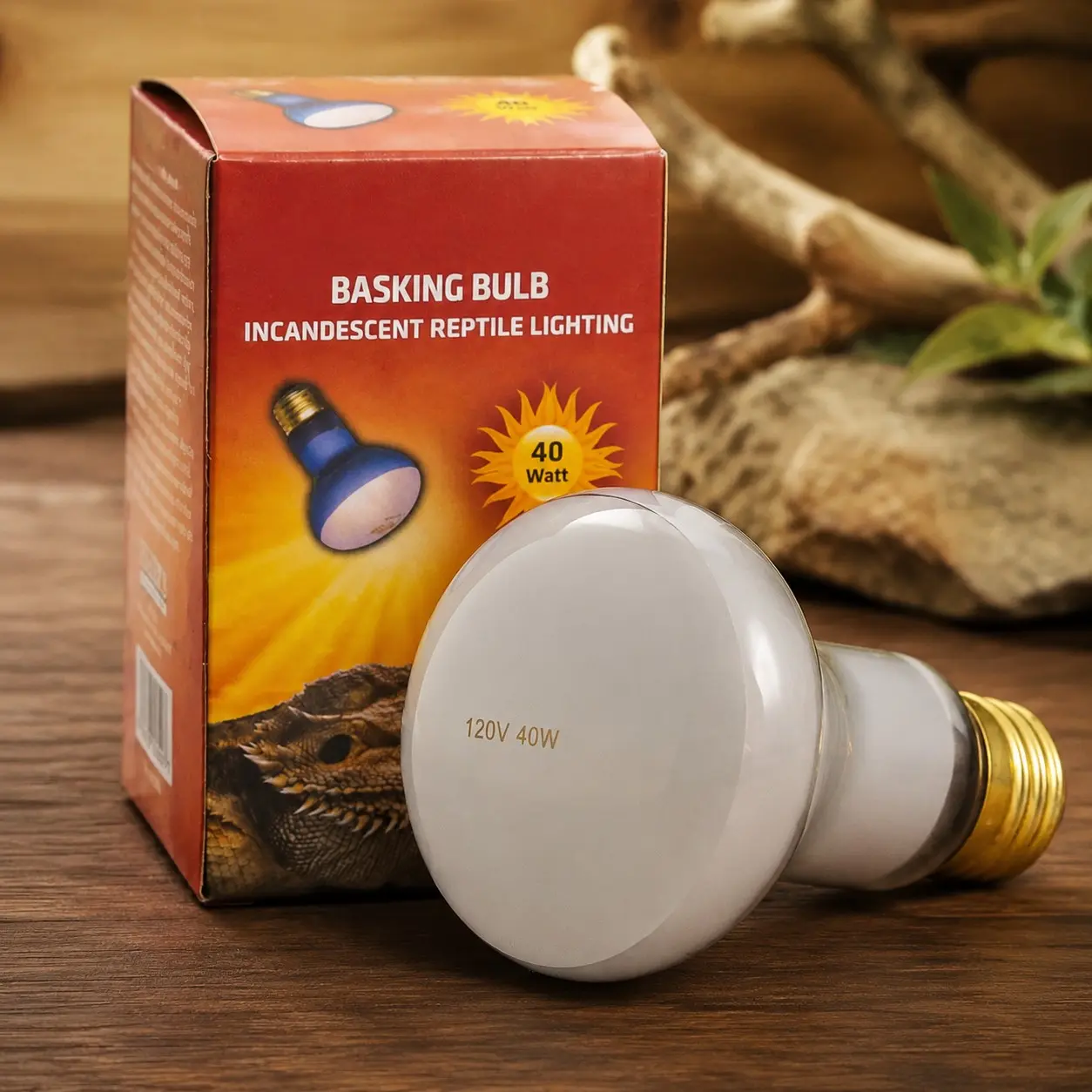 Incandescent Basking Spotlight Bulbs for Reptile Tanks, Reptile Heat Lamp Bulbs for Infrared Light, 40-WattGift
