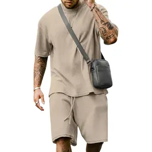 Yimoon Men's 2 Piece Outfits Oversized Short Sleeve T Shirt & Shorts Set Summer Casual Tracksuit