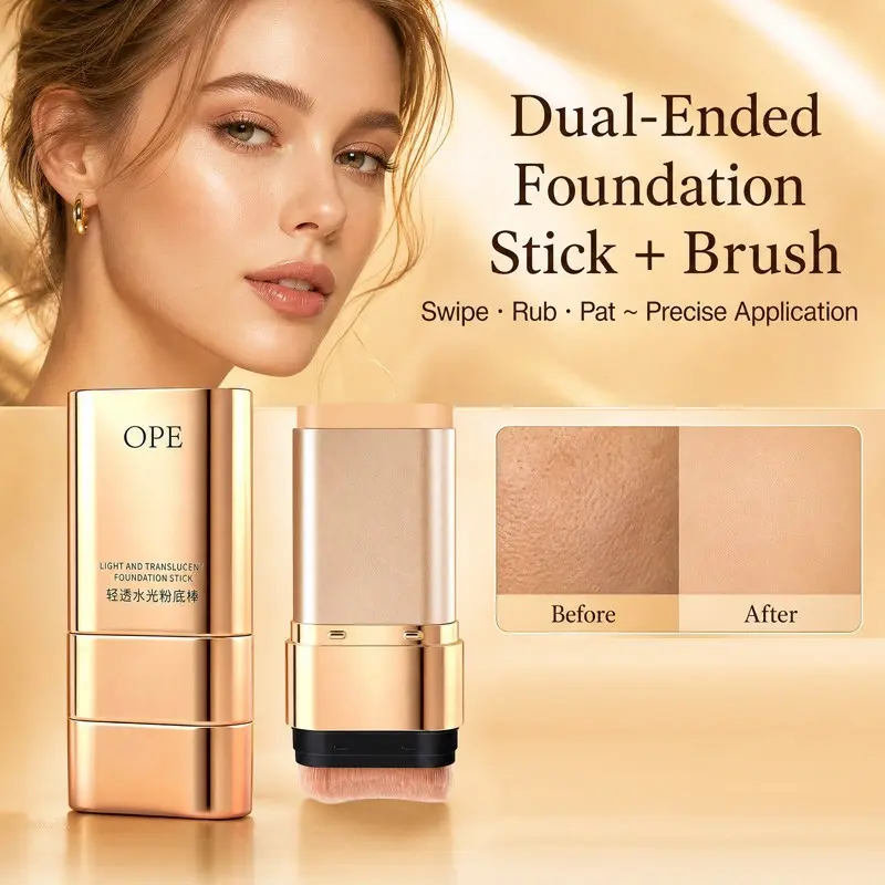 Erasable Concealer Foundation Stick, Long-Lasting Waterproof, Brightening Under Eye Coverage, Soft Focus Makeup Effect, Perfect for Dates