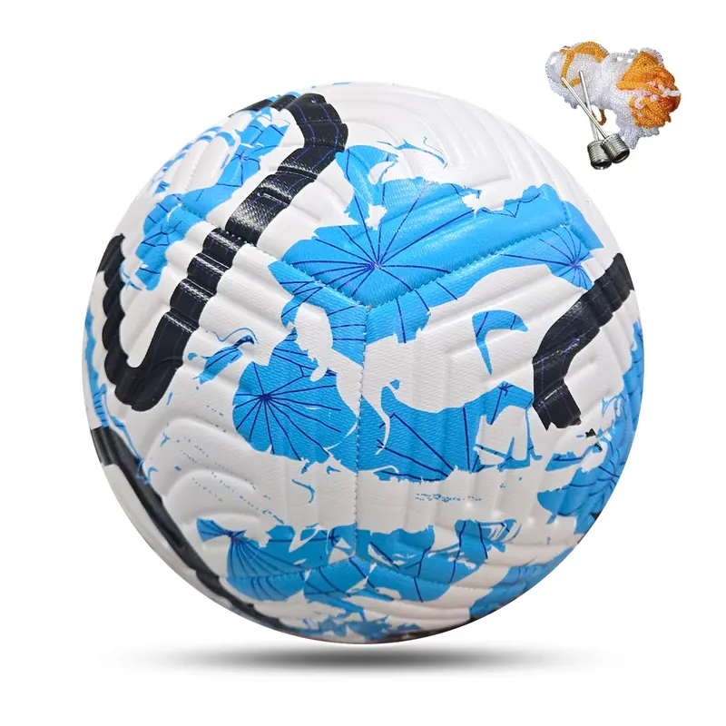 Size 5 Durable PU Leather Soccer Ball Set, Soccer Equipment, Machine Stitched Training & Entertainment Football, Perfect Gift for Boys Men