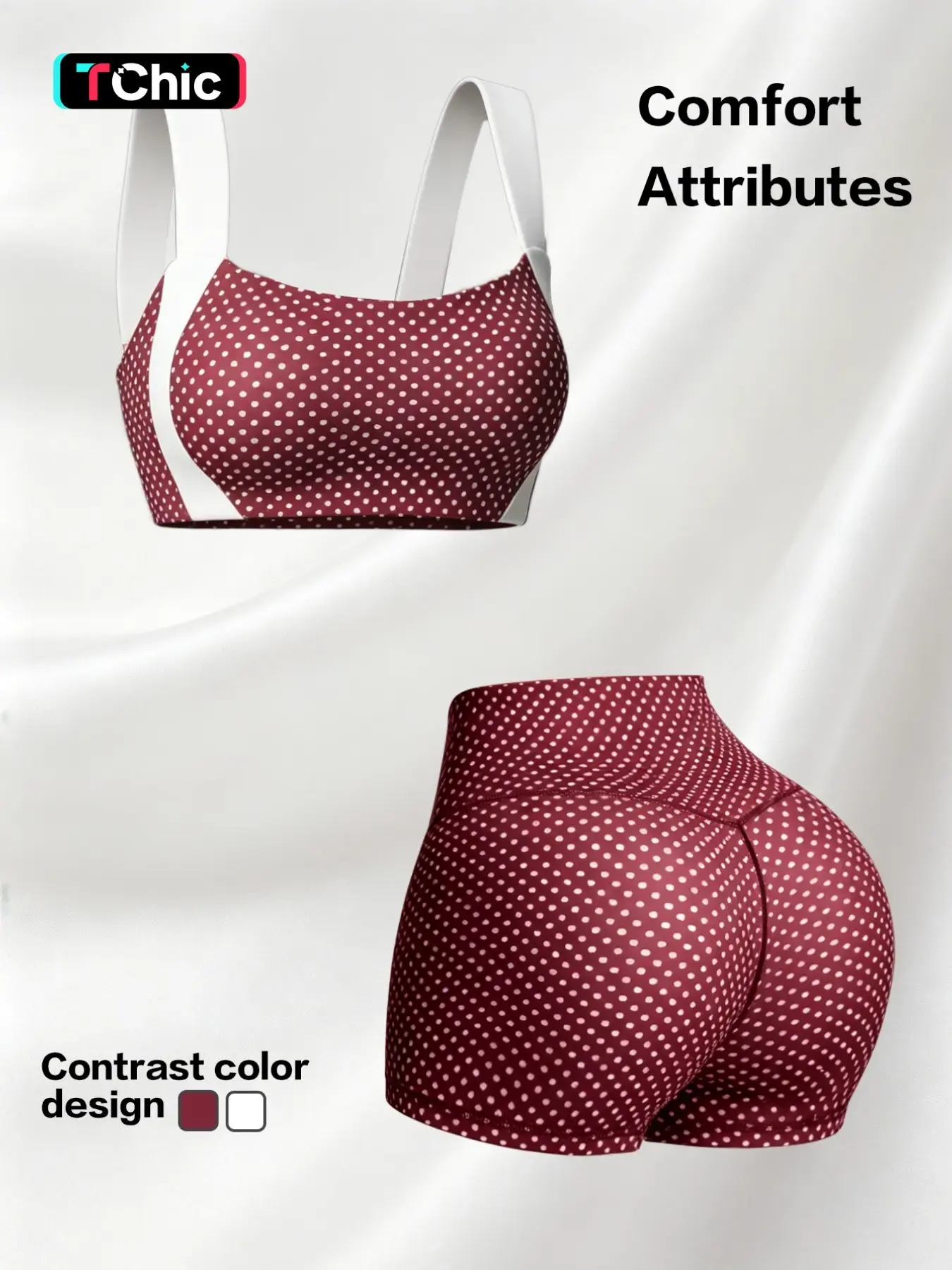 Women's Colorblock Sports Bra with Detachable Pads, High Waist Casual Shorts, Backless Trendy, Sporty Fashion Set