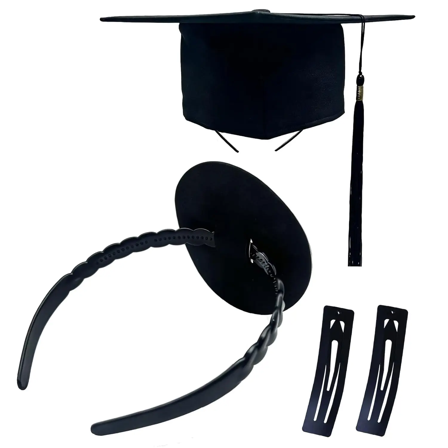Graduation Cap Headband, Anti-Falling Grad Cap Headband for Graduation Insert, Grad Hat And Gown  band Insert for Graduates Mentors Students Unisex Hat Accessory