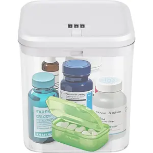 Lock Box for Medicinnacks - Childproof Box with Combination Lock, Organizer for Pills, Fridge Food, Phone, Vitamins| Safe for Home, Office, Travel (5.5x5.5x6.3in)