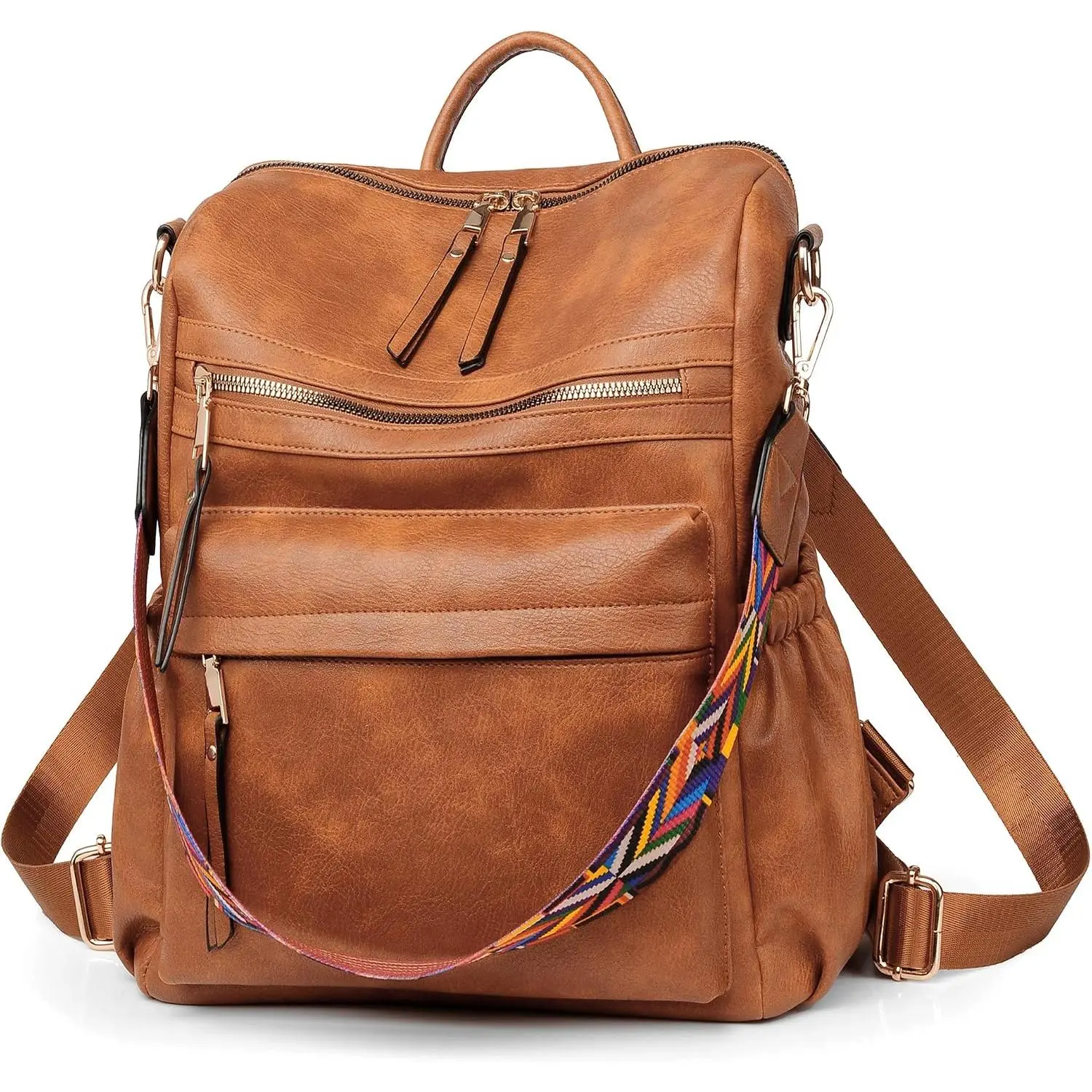 Womens Leather Backpack Purse, Ladies Travel Designer  Bags | Fashion style backpack, multi-purpose daily medium  purse backpack for women