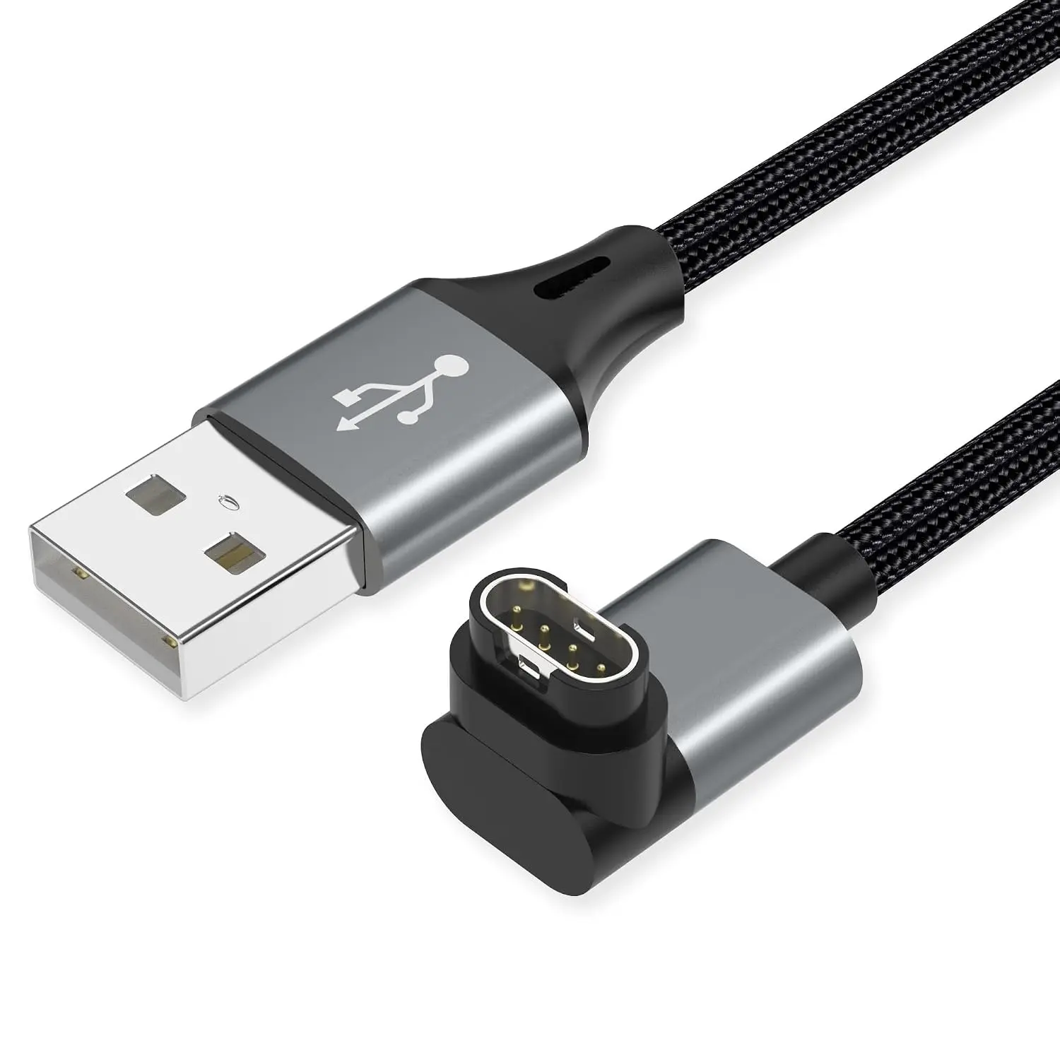 2 Pack 3.3ft Charger for  Watch, L-Shape   | For Approach, BarkLimiter, D2, Enduro, Epix, Fenix, Forerunner, Instinct, Quatix, Tactix, Venu, Vivoactive, Vivomove