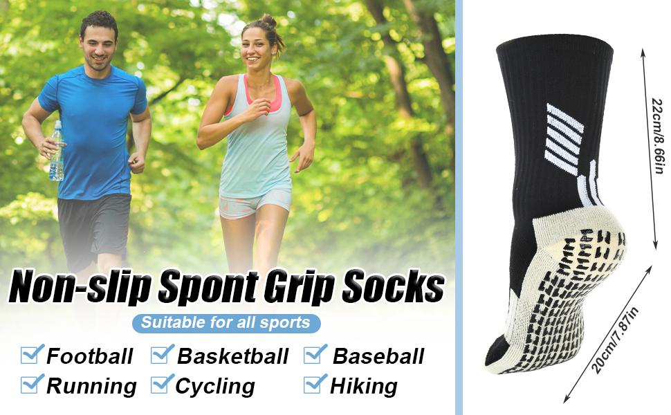 4 pairs of soccer socks with anti slip grip, suitable for basketball, soccer, and tennis, Christmas gift, suitable for both men and women, cheap goods Football Accessories